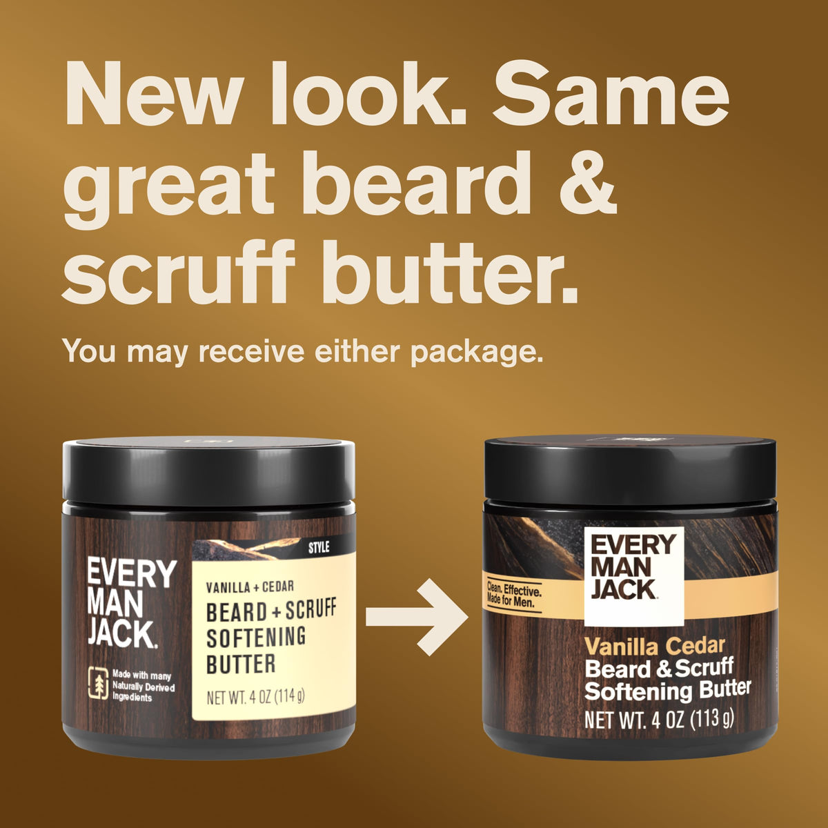 Every Man Jack Beard Butter 2pk Vanilla Cedar packaging