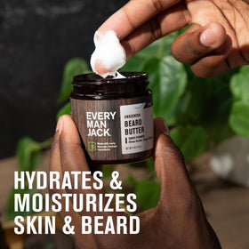Every Man Jack Beard Butter application on beard