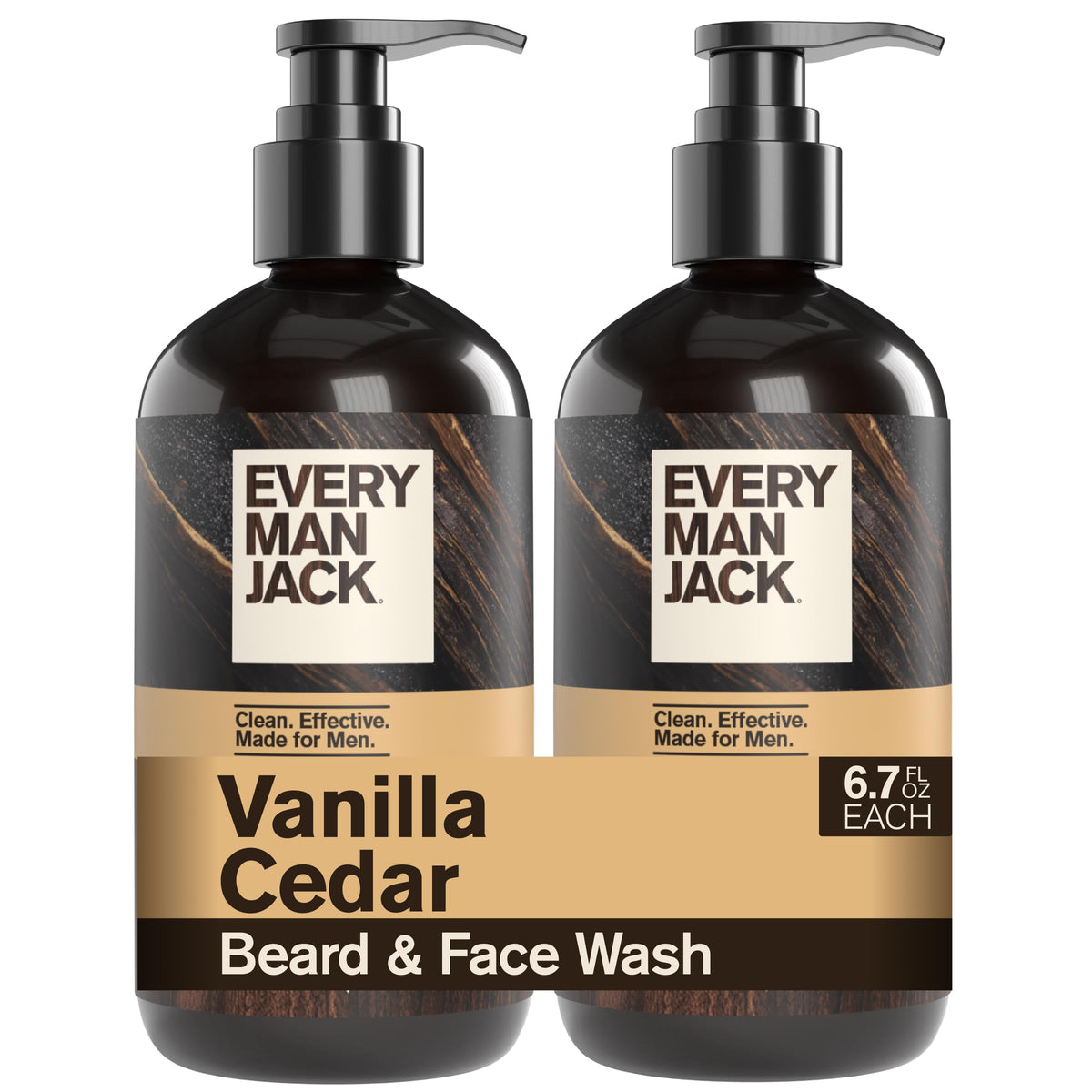Every Man Jack Beard + Face Wash 6.7 fl. oz front view