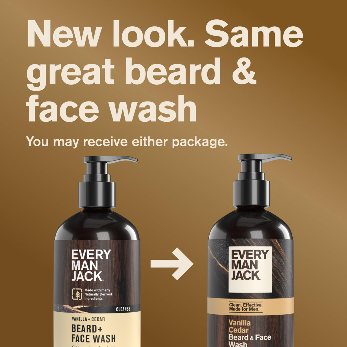 Every Man Jack Beard + Face Wash 6.7 fl. oz side view