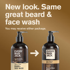 Every Man Jack Beard + Face Wash 6.7 fl. oz side view