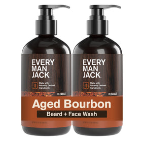 Every Man Jack Beard + Face Wash for Men, Aged Bourbon front view