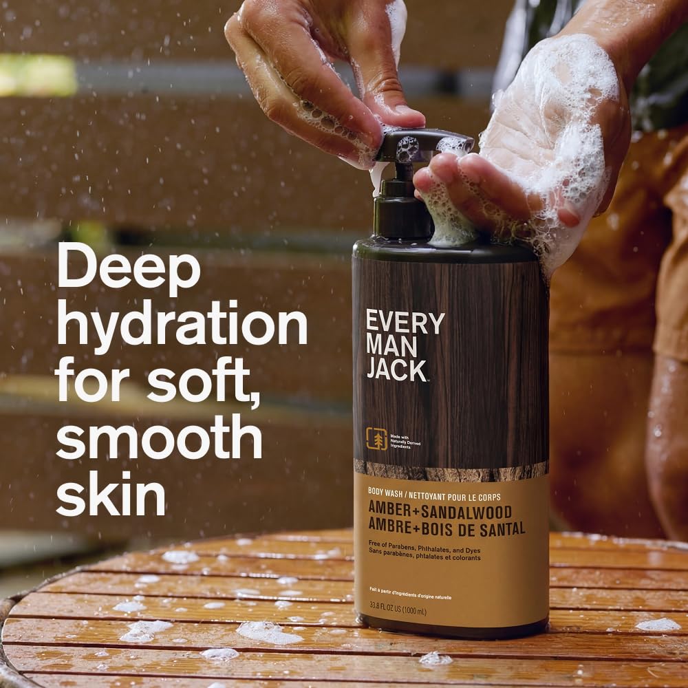 Every Man Jack body wash ingredients list on packaging