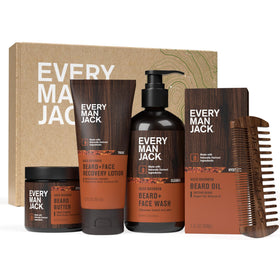 Every Man Jack Complete Beard Care Kit front view with packaging