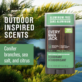 Every Man Jack Deodorant 3-pack with Pacific Cypress scent