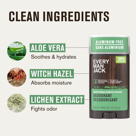Every Man Jack Deodorant packaging made from recycled materials