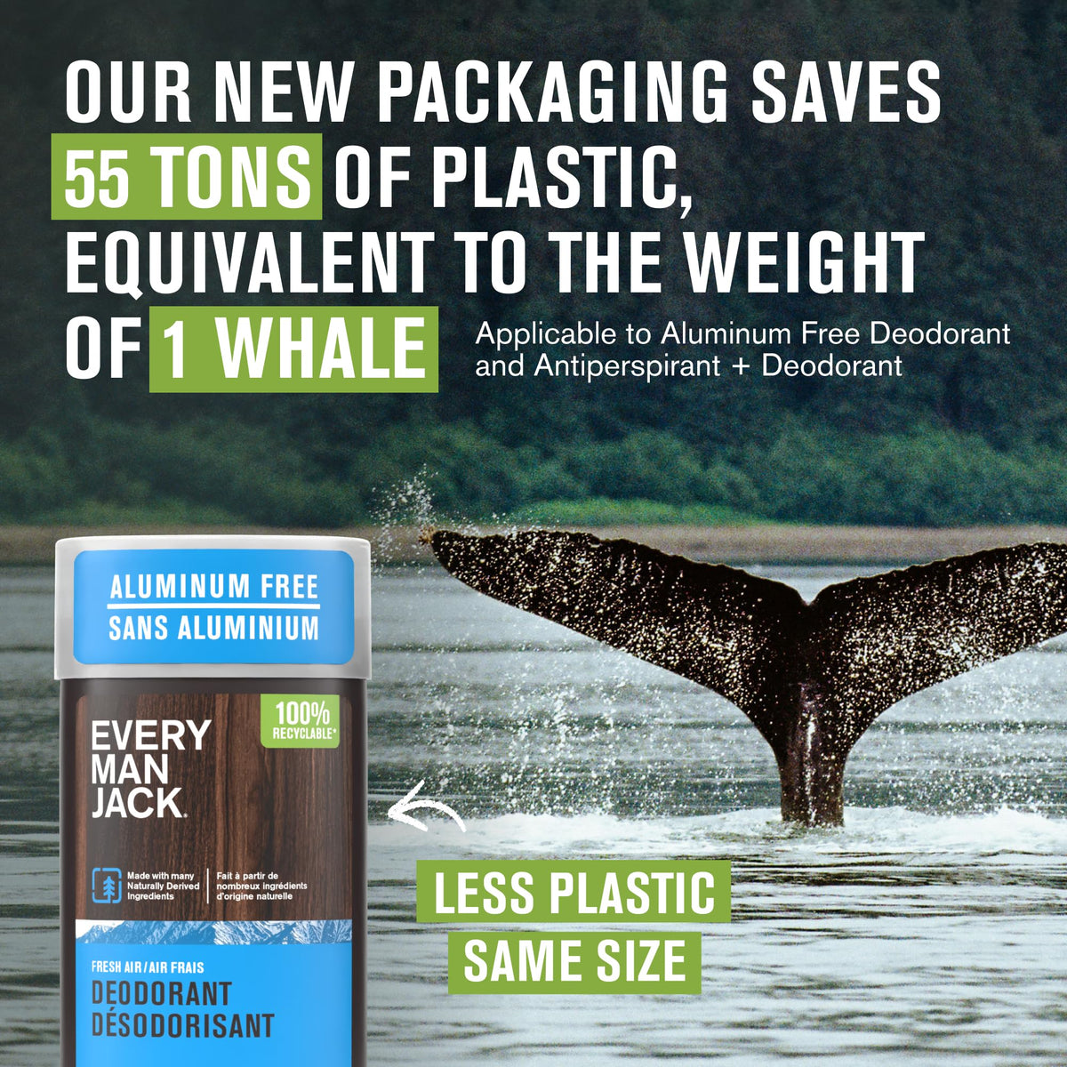 Every Man Jack Deodorant recyclable packaging details