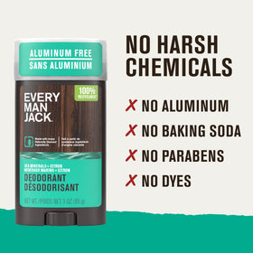 Every Man Jack deodorant Sea Minerals Citron in bathroom setting