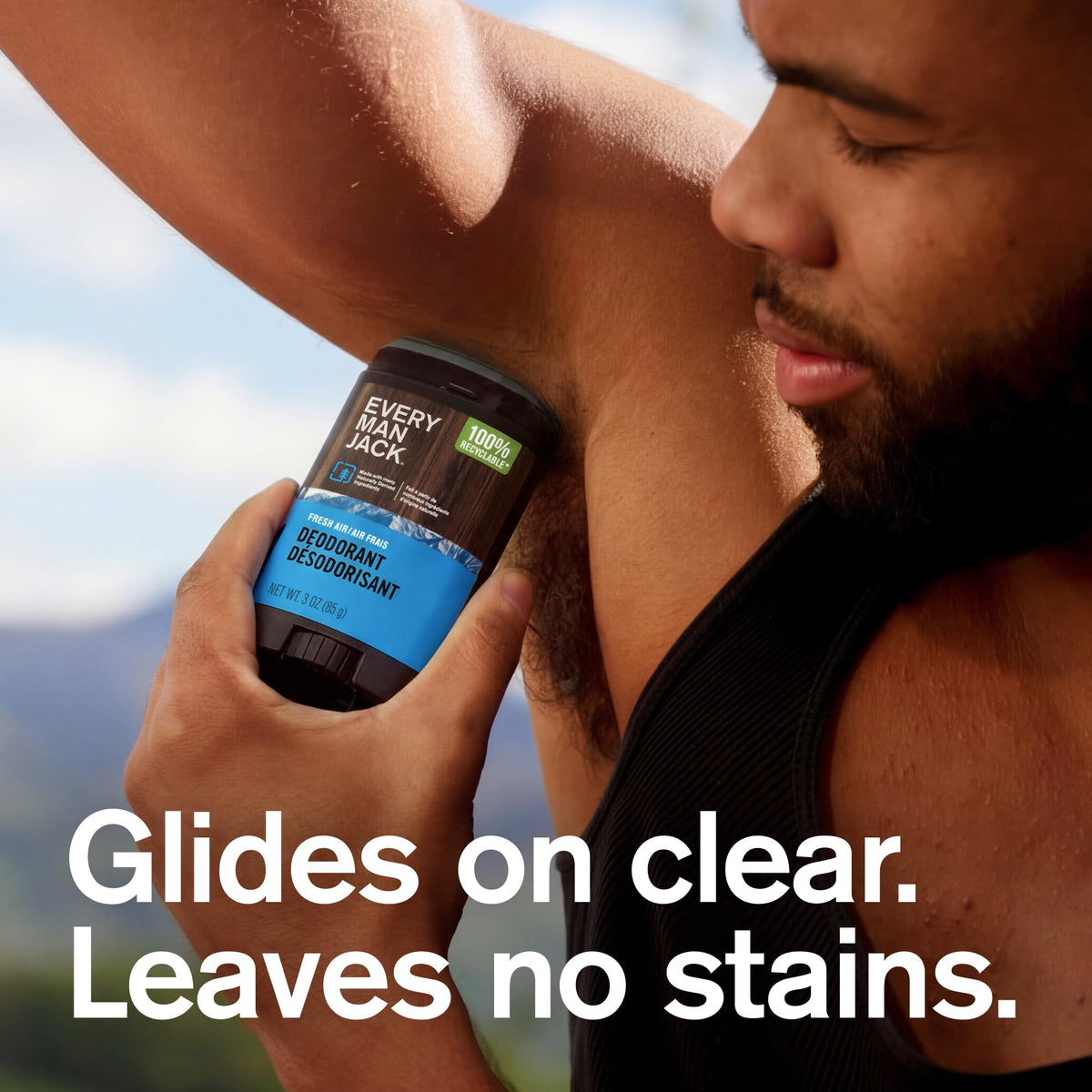 Every Man Jack Deodorant with natural ingredients background