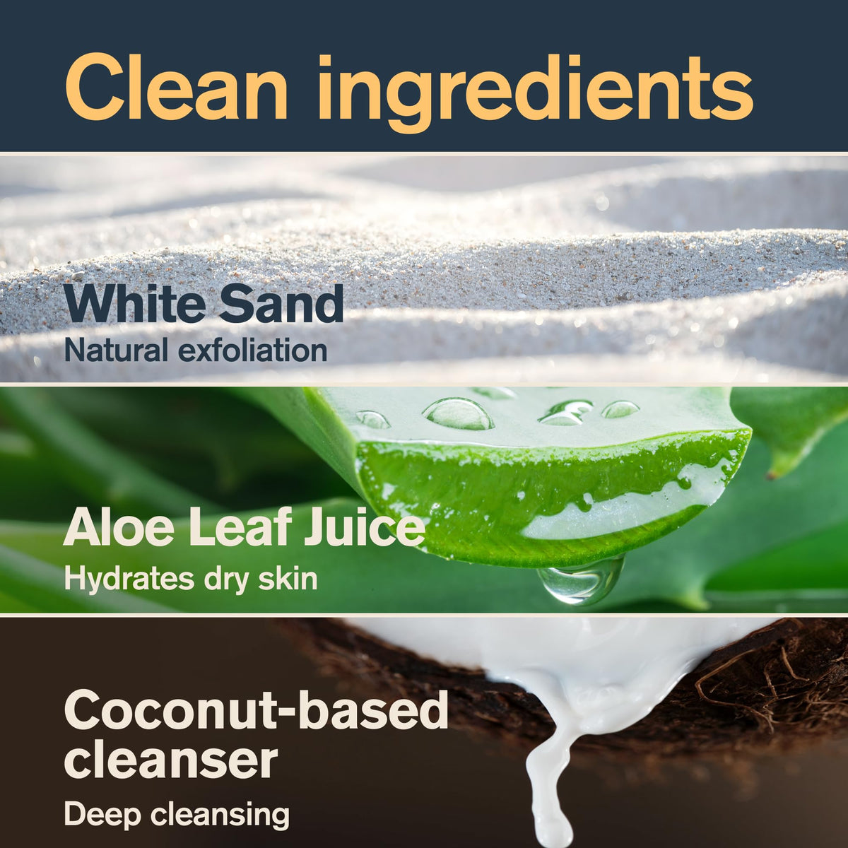 Every Man Jack Exfoliating Body Wash Pacific Surf with ocean background