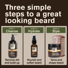Every Man Jack Hydrating Beard Oil 2pk Vanilla Cedar lifestyle scene