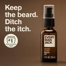 Every Man Jack Hydrating Beard Oil 2pk Vanilla Cedar side view