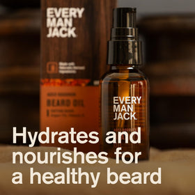 Every Man Jack Hydrating Beard Oil Aged Bourbon 1oz back view