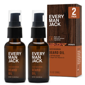 Every Man Jack Hydrating Beard Oil Aged Bourbon 1oz front view