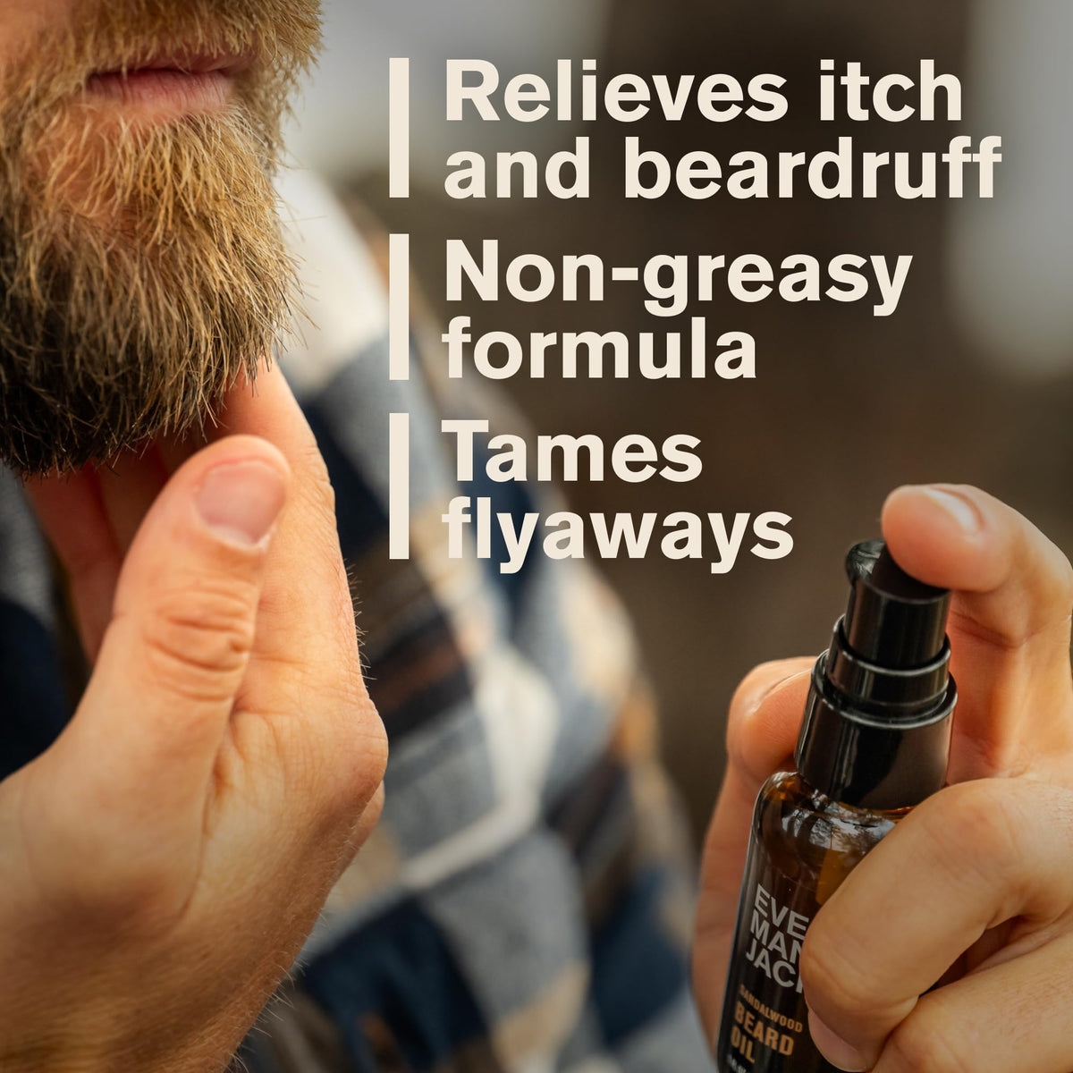 Every Man Jack Hydrating Beard Oil Aged Bourbon 1oz packaging