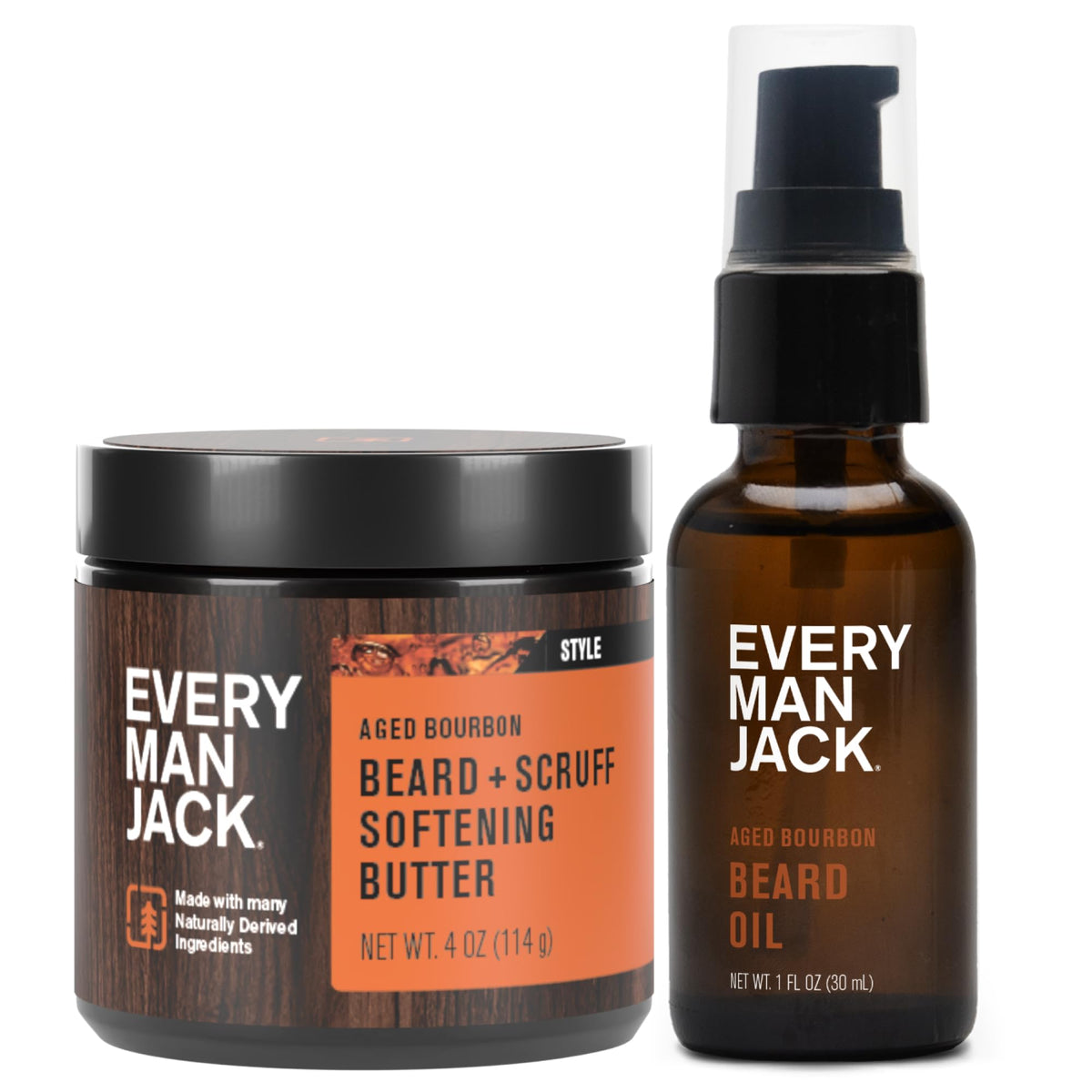 Every Man Jack Hydrating Beard Oil & Butter Aged Bourbon front view