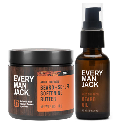 Every Man Jack Hydrating Beard Oil & Butter Aged Bourbon front view
