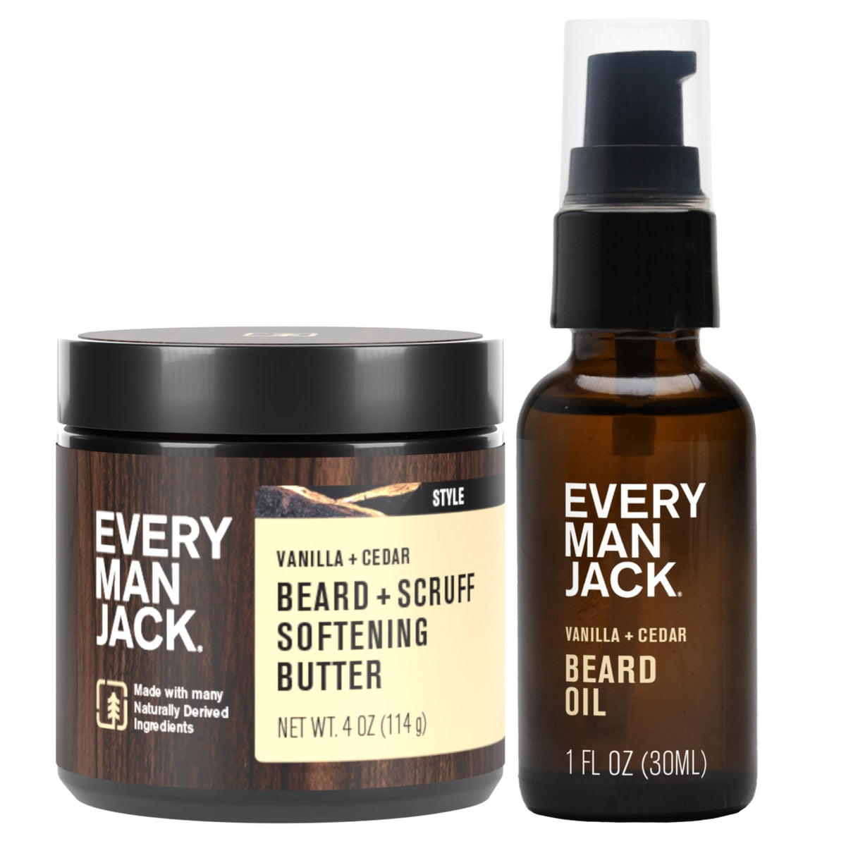 Every Man Jack Hydrating Beard Oil & Butter Vanilla Cedar front view