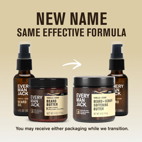Every Man Jack Hydrating Beard Oil & Butter Vanilla Cedar lifestyle scene