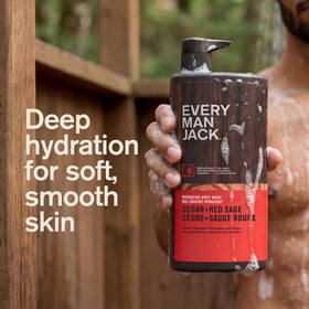 Every Man Jack Hydrating Body Wash 2pk Cedar Red Sage packaging