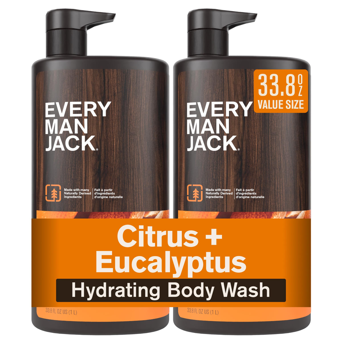 Every Man Jack Hydrating Body Wash Citrus Eucalyptus front view