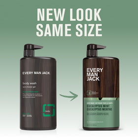 Every Man Jack Hydrating Body Wash Eucalyptus Mint 2pk packaging