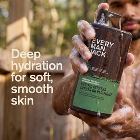Every Man Jack Hydrating Body Wash for Men, Pacific Cypress, lather demonstration