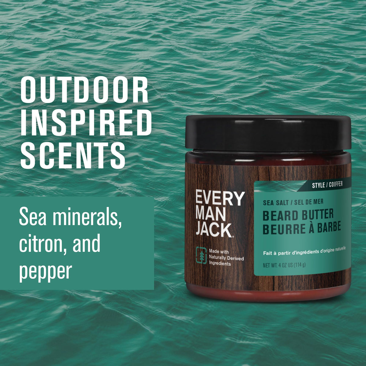 Every Man Jack Softening Scruff & Beard Butter 2pk side view showing product texture