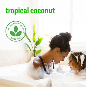 everyone 3-in-1 Kids Soap Tropical Coconut with bubbles