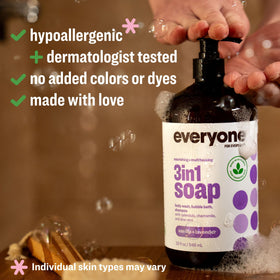 everyone 3-in-1 Soap 32 Ounce Vanilla and Lavender back view