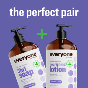 Everyone 3-in-1 Soap Lavender Aloe 32oz bottle close-up