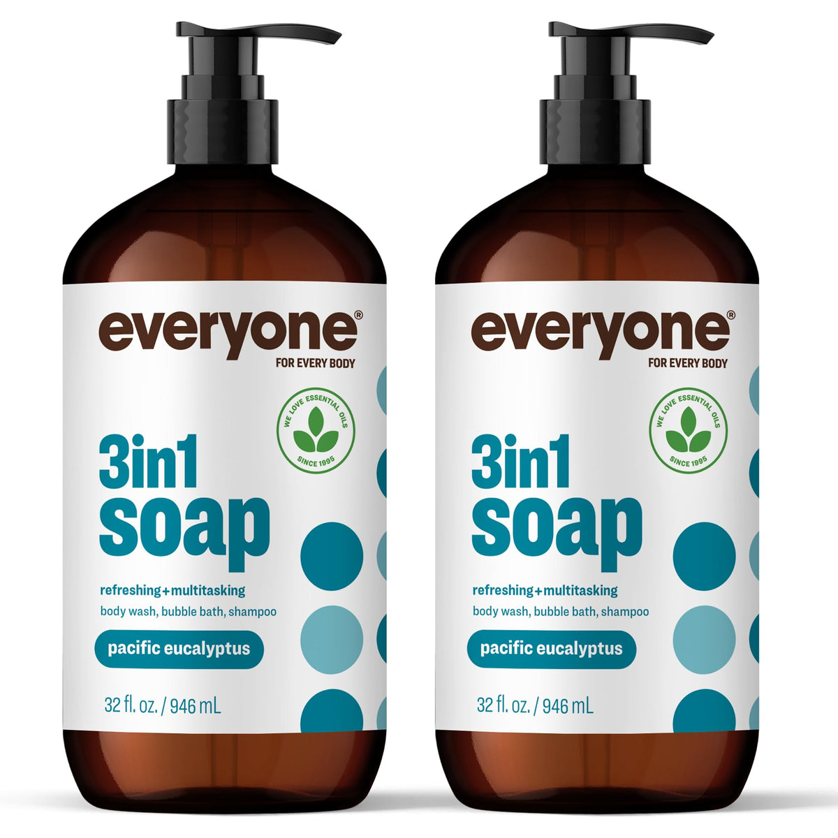 everyone 3-in-1 Soap Pacific Eucalyptus 32 oz front view
