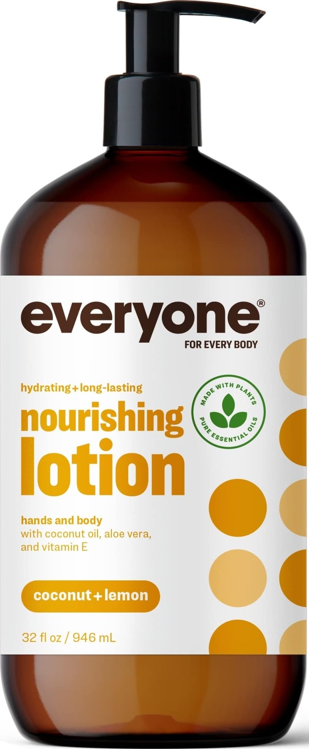 everyone for every body 2-in-1 Lotion Coconut and Lemon 32 oz front view