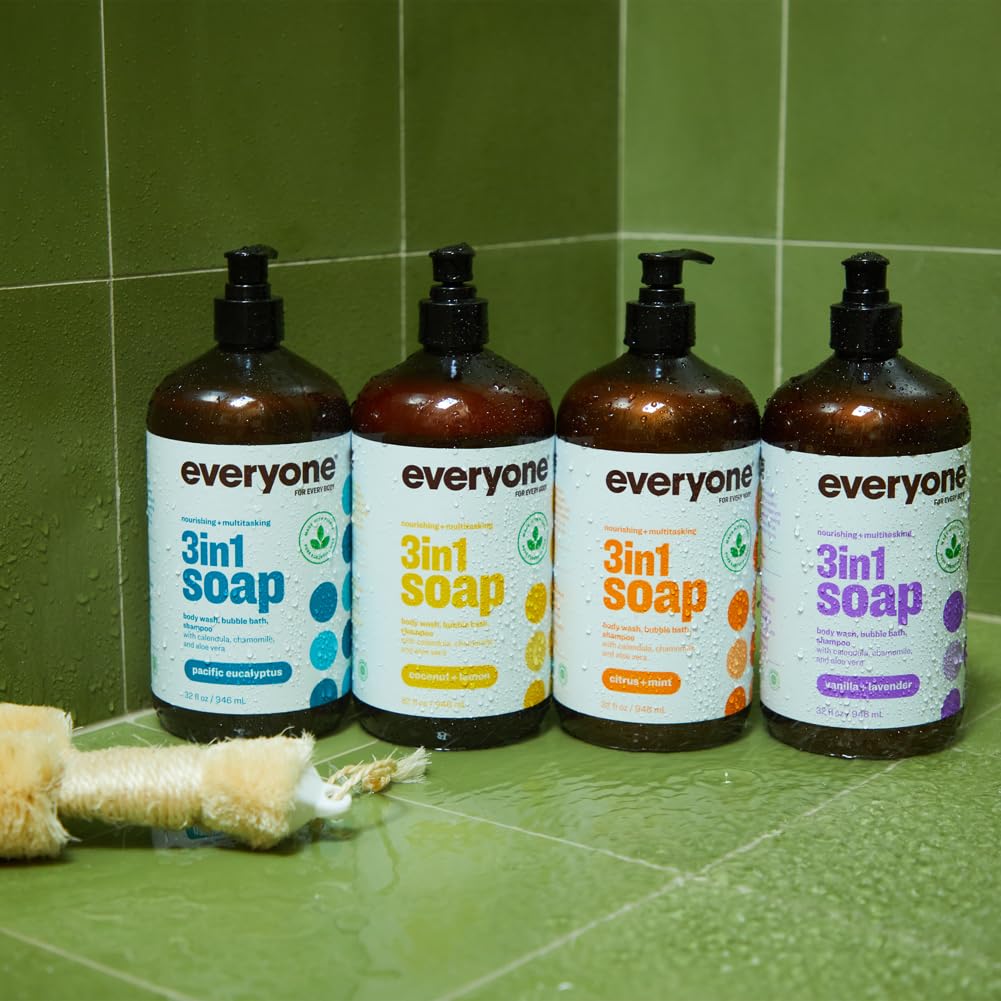 everyone for every body SOAP PACIFIC EUCALYPTUS with eucalyptus leaves