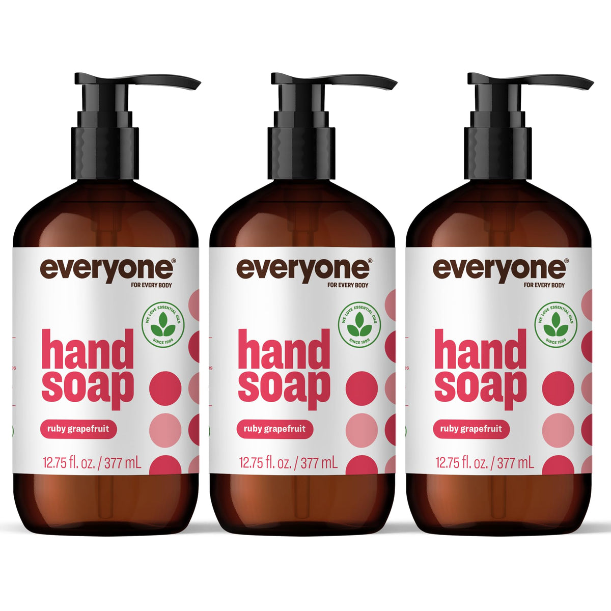 Everyone Liquid Hand Soap 12.75 oz ruby grapefruit front view