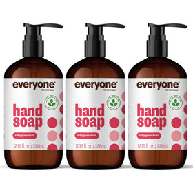 Everyone Liquid Hand Soap 12.75 oz ruby grapefruit front view