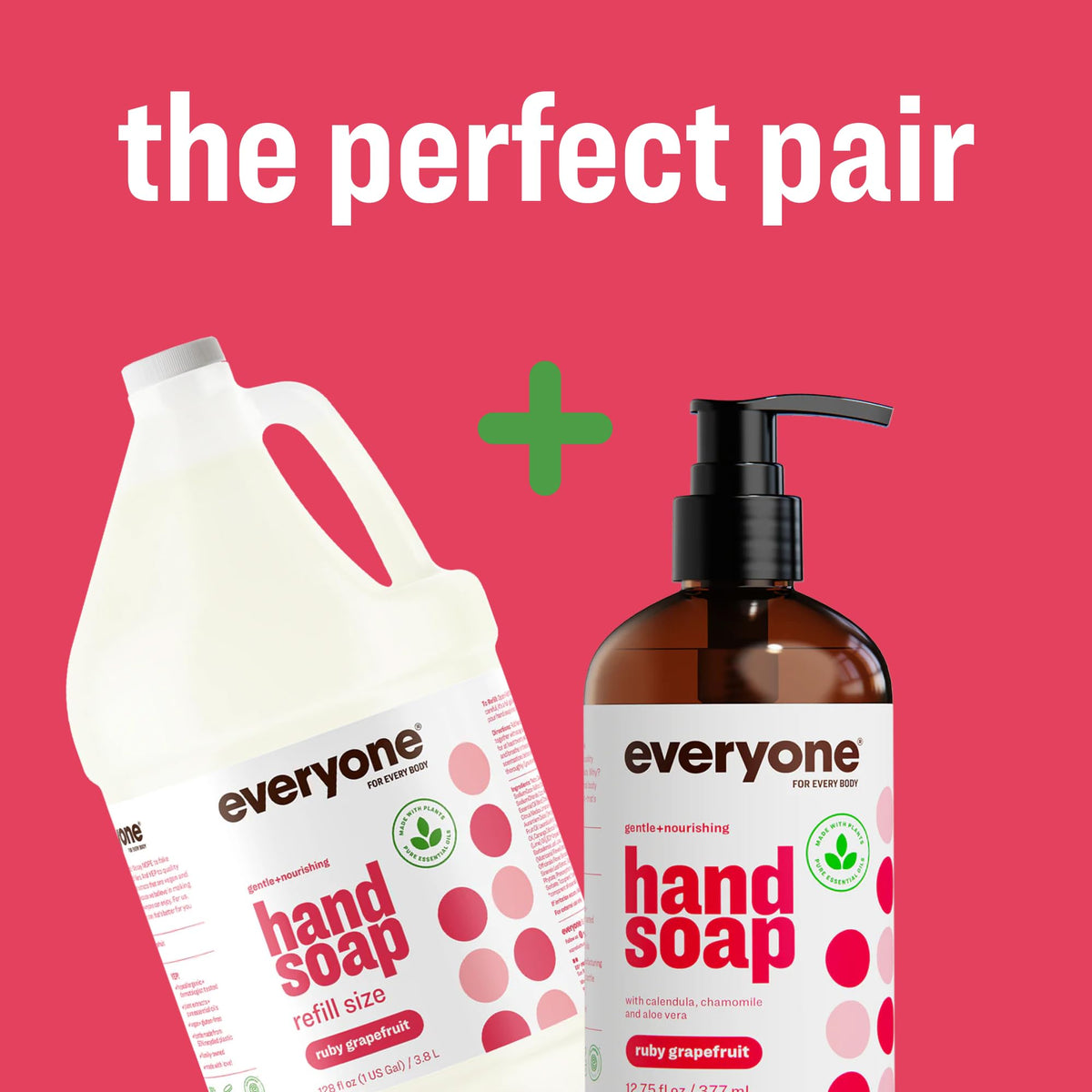 Everyone Liquid Hand Soap 12.75 oz ruby grapefruit label close-up