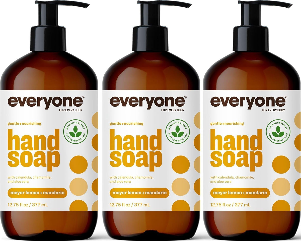 everyone Liquid Hand Soap 3-Pack Meyer Lemon & Mandarin front view
