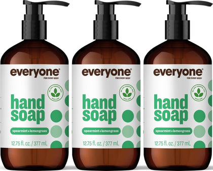 Everyone Liquid Hand Soap 3-Pack Spearmint Lemongrass front view