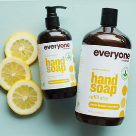 everyone Liquid Hand Soap bottle back view with clean promise details