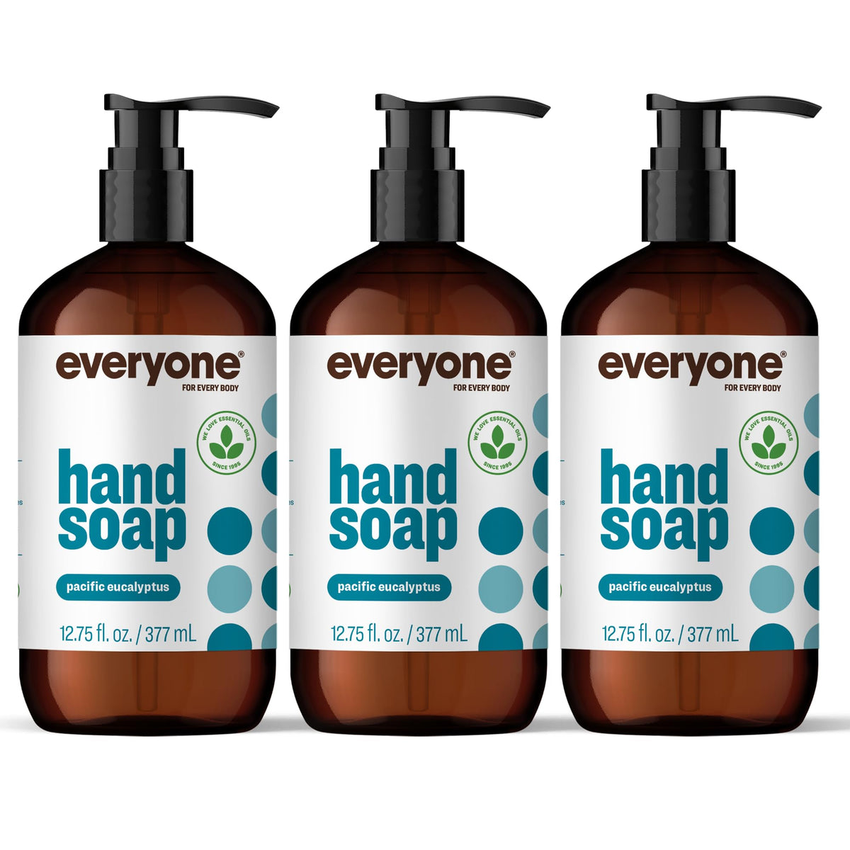 everyone Liquid Hand Soap Pacific Eucalyptus 3-pack front view