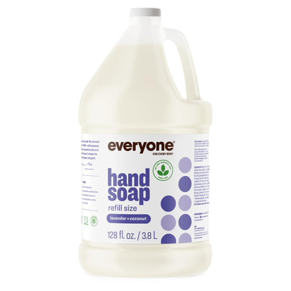 everyone Liquid Hand Soap Refill 1 Gallon Lavender Coconut front view