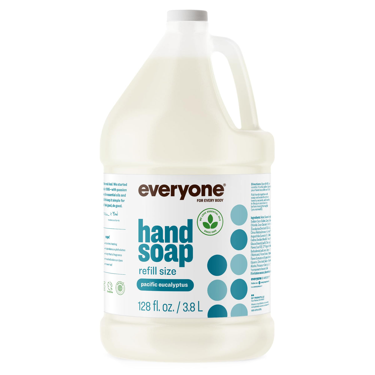 Everyone Liquid Hand Soap Refill 1 Gallon Pacific Eucalyptus front view
