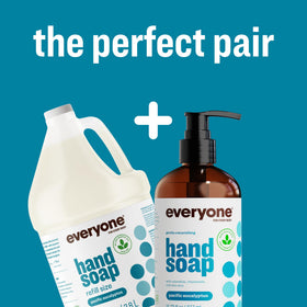 Everyone Liquid Hand Soap Refill 1 Gallon Pacific Eucalyptus in kitchen setting