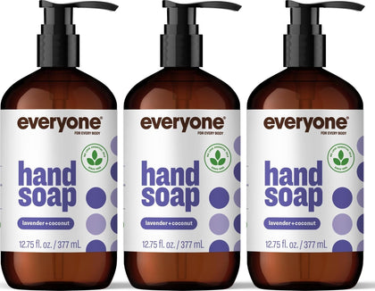 Everyone Natural Liquid Hand Soap Lavender Coconut 3-Pack front view