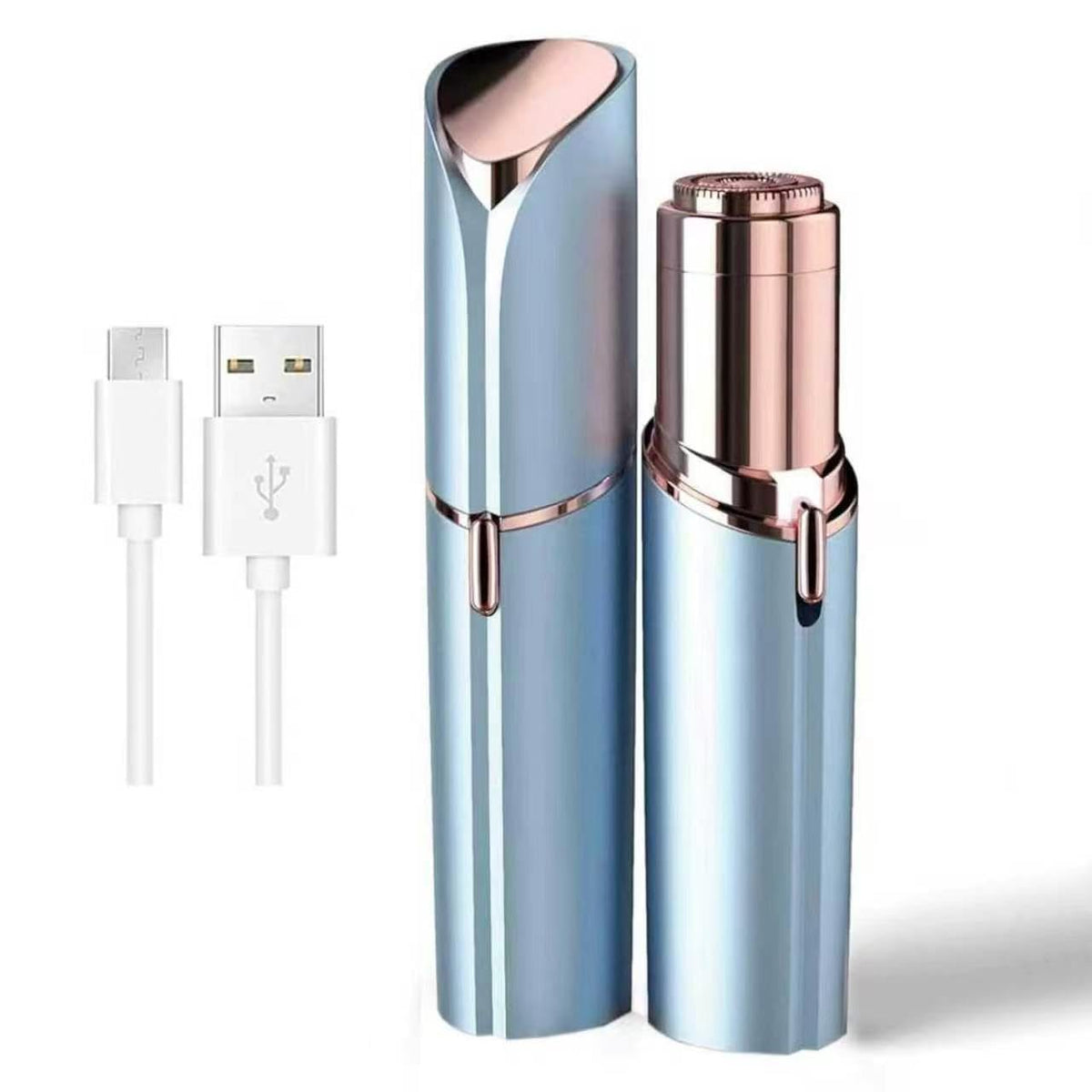 EVIEY Rechargeable Facial Hair Removal Shaver front view in blue