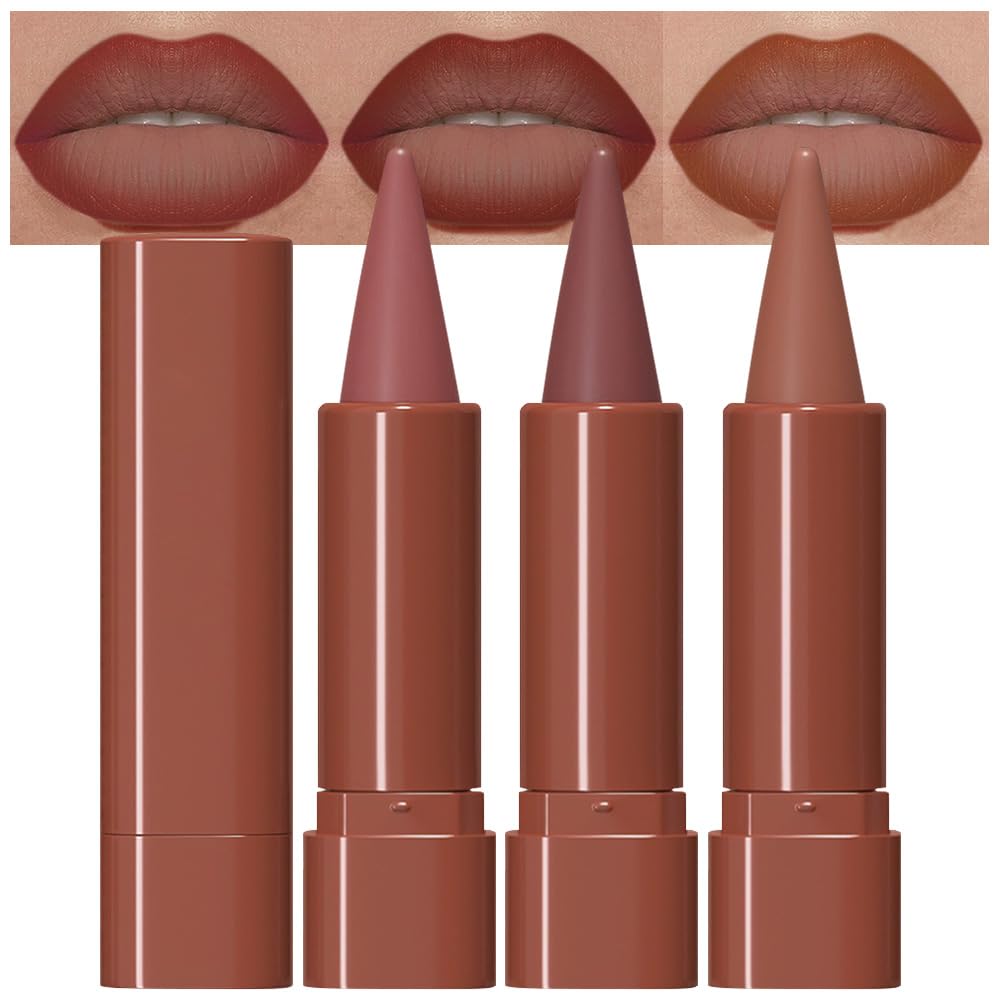 evpct 3Pcs Gradient Matte Lipstick Set front view
