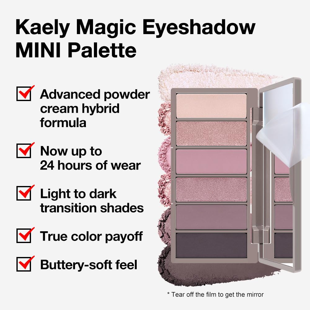 evpct 6-Colour Eyeshadow Palette with built-in mirror
