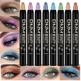 evpct 8PCS Glitter Eye Shadow Stick Set front view with all colours