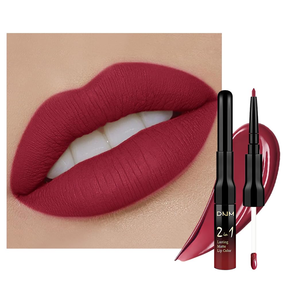 evpct Cherry Frost Red Lip Liner and Liquid Lipstick Set front view